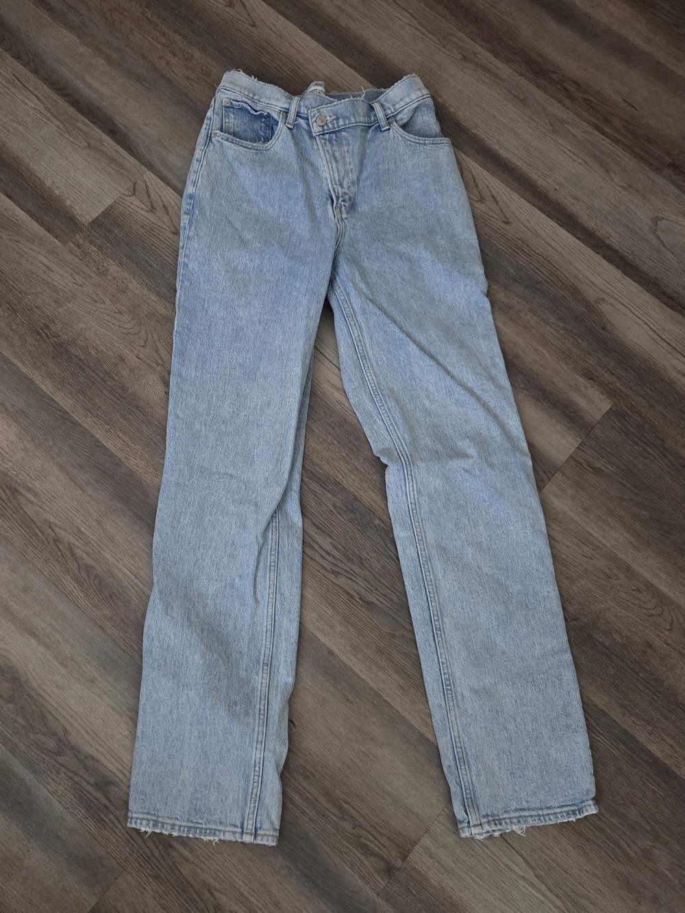 Abercrombie & Fitch 90s Straight Ultra High Rise Crossover Jeans Sz 6 Long